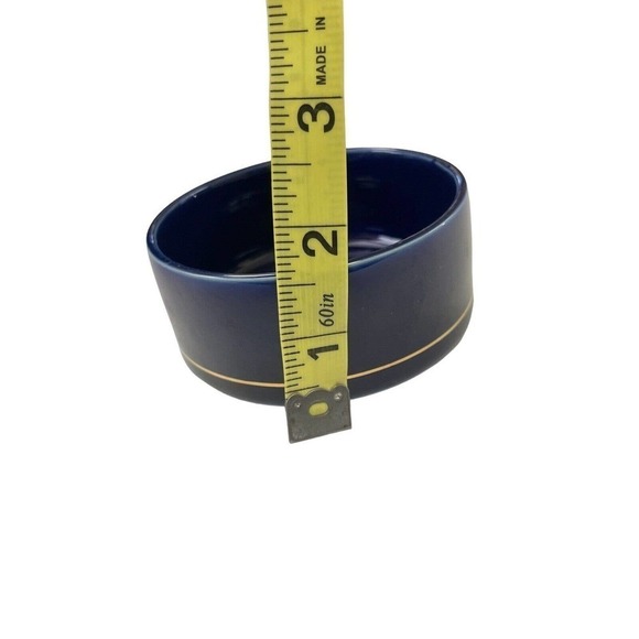 BLUE Round Vintage Ashtray Made In Japan Trinket Dish Little Bowl - Picture 4 of 5